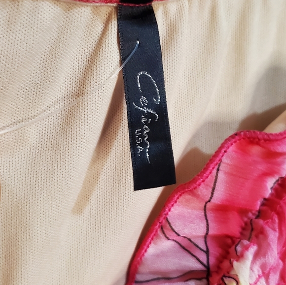 ❤️ New Long maxi dress flowers pink yellow black sheer sundress Size S, L - Picture 3 of 6